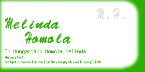 melinda homola business card